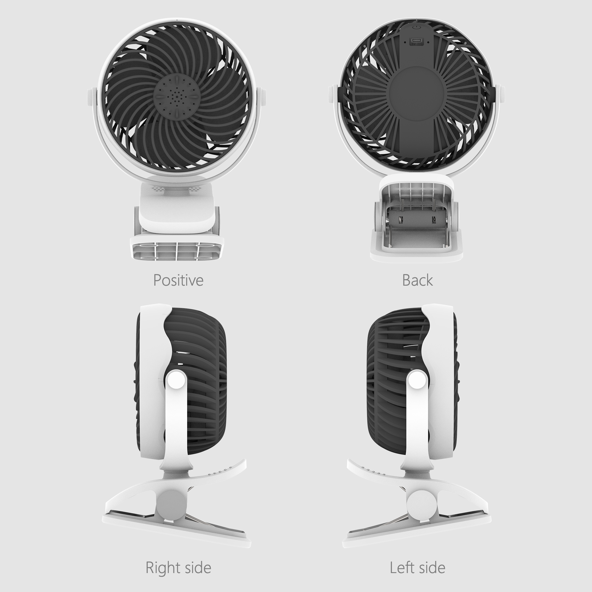 CF-6003 USB Clip-on Aromatherapy Desktop Circulation Fan