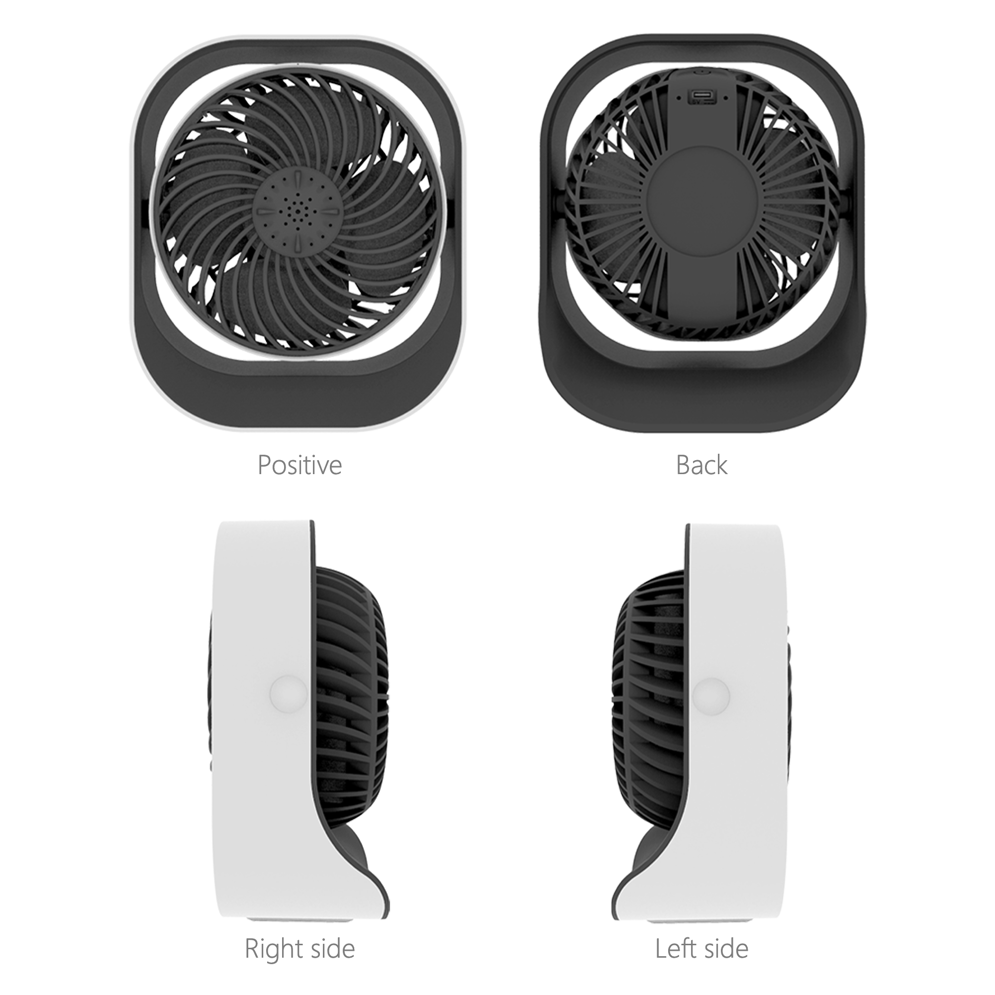 CF-6002 USB Aromatherapy Square Desktop Circulation Fan