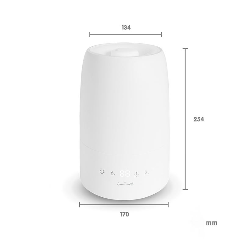CF-2028T 2 IN 1 Home Night Light Top Fill Cool Mist Aroma Diffuser Humidifier with Magnetic Suspension Technology for Bedroom Large Room Office Healthcare 
