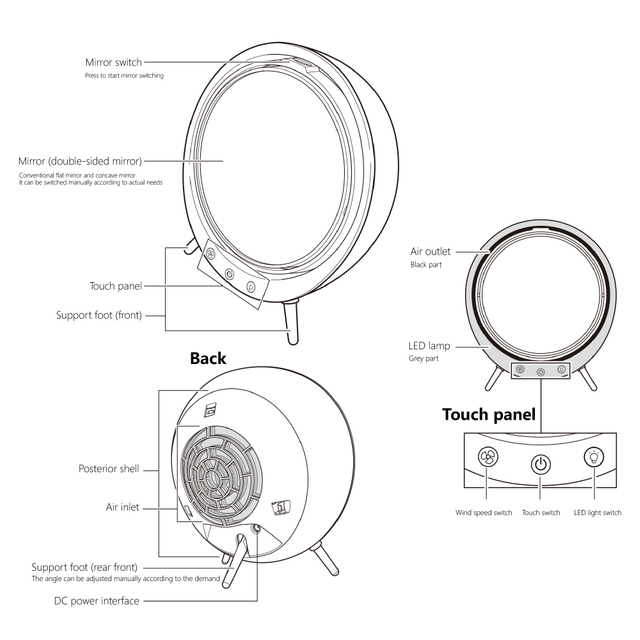 CF-M1000 Luxury Makeup Mirror